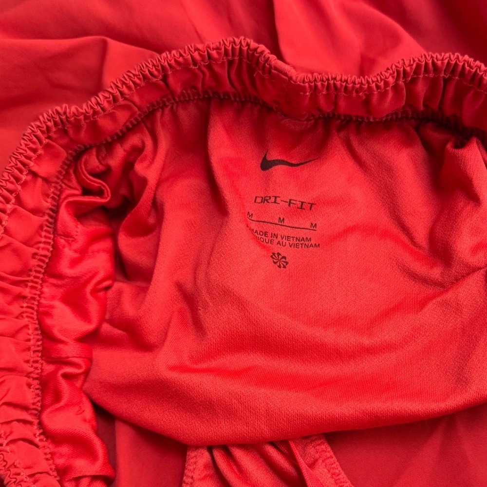 Nike Womens Dri-FIT Running Shorts Red Mesh Panel Athletic Gym Shorts Size M - Picture 8 of 8